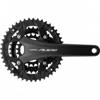 Система SHIMANO ALIVIO, T4060, 170 мм, интегрированный вал, 44/32/22, без защиты, черный Система SHIMANO ALIVIO, T4060, 170 мм, интегрированный вал, 44/32/22, без защиты, черный