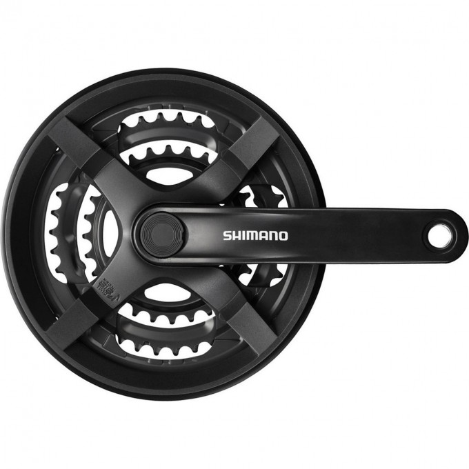 Система SHIMANO TOURNEY TY301, 175 мм, квадрат, 42/34/24, с защитой, черный, без упаковки AFCTY301E244CL
